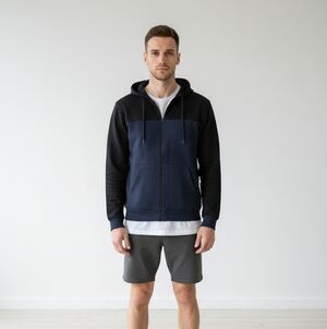 American Eagle Black and Blue Hoodie: XS